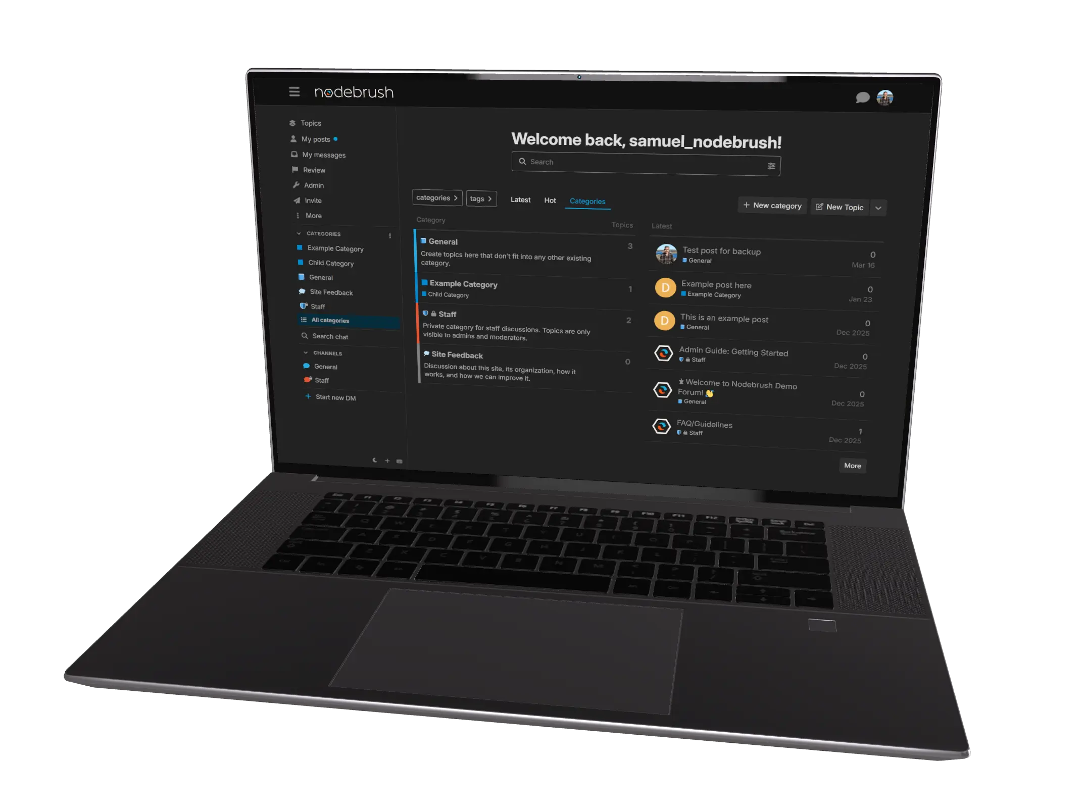 Discourse Demo Mockup