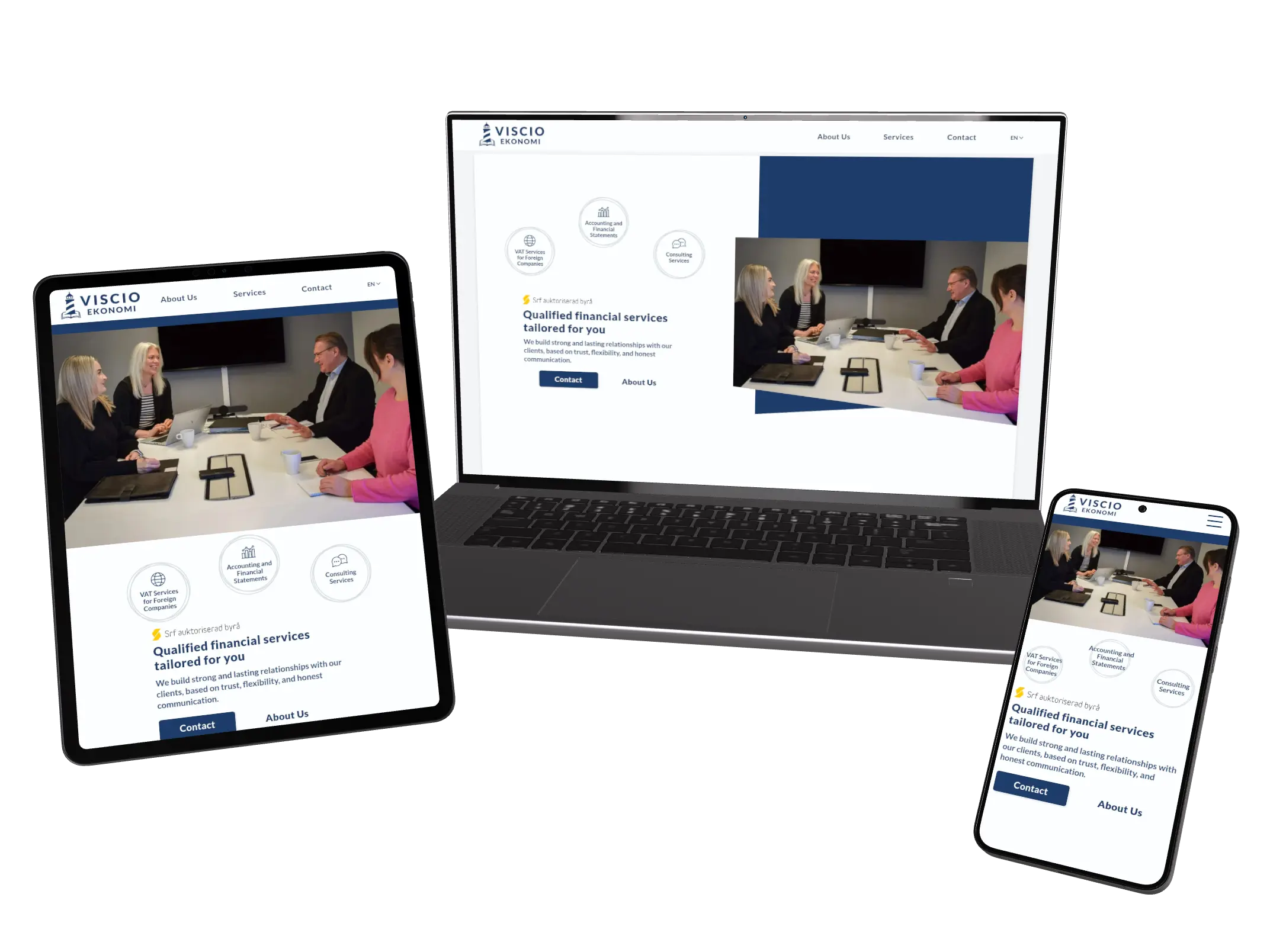 Viscio Ekonomi Website Mockup